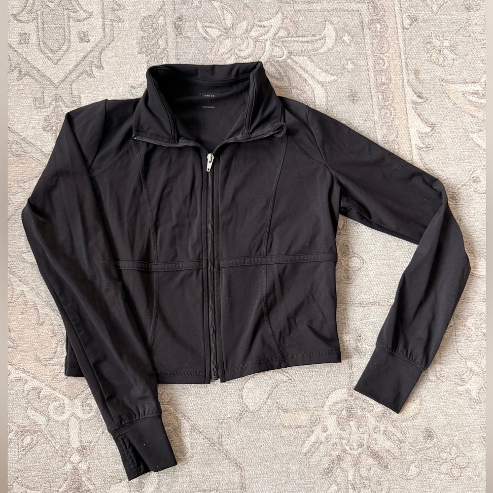 Arizona Jean Company Fitness Workout Tight Cropped  Jacket with Thumbholes